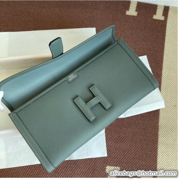 Original Cheap Hermes Original Espom Leather Clutch 37088 Almond green