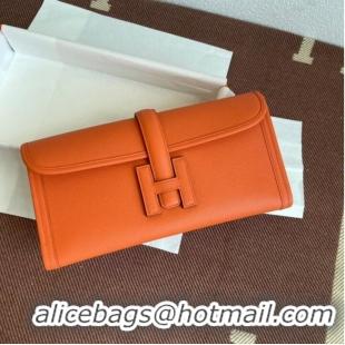 Cheapest Hermes Original Espom Leather Clutch 37088 orange 