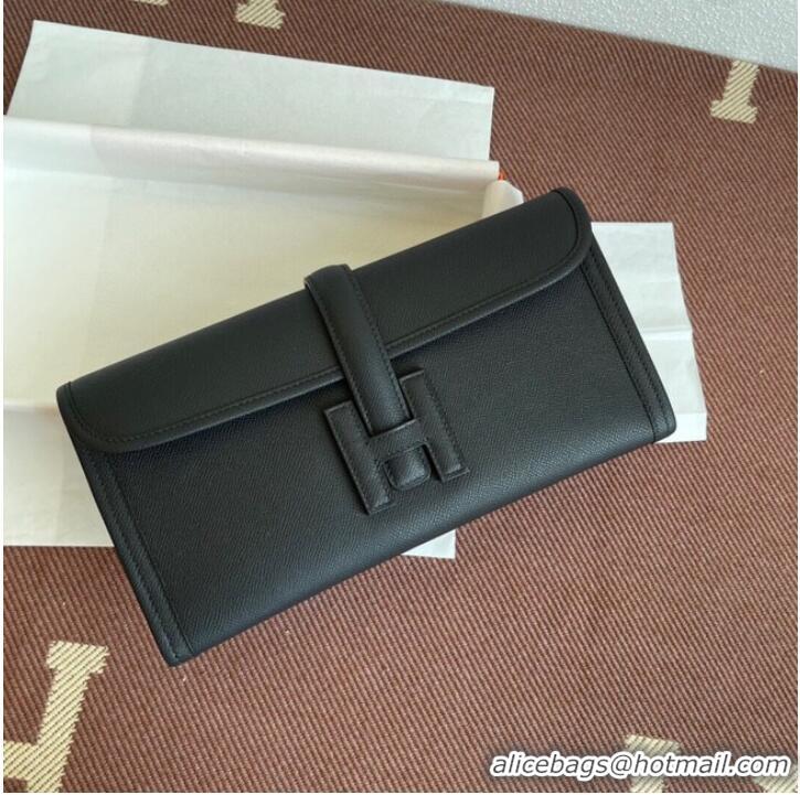 Cheapest Hermes Original Espom Leather Clutch 37088 black