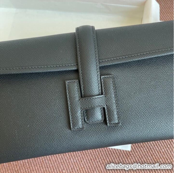 Cheapest Hermes Original Espom Leather Clutch 37088 black