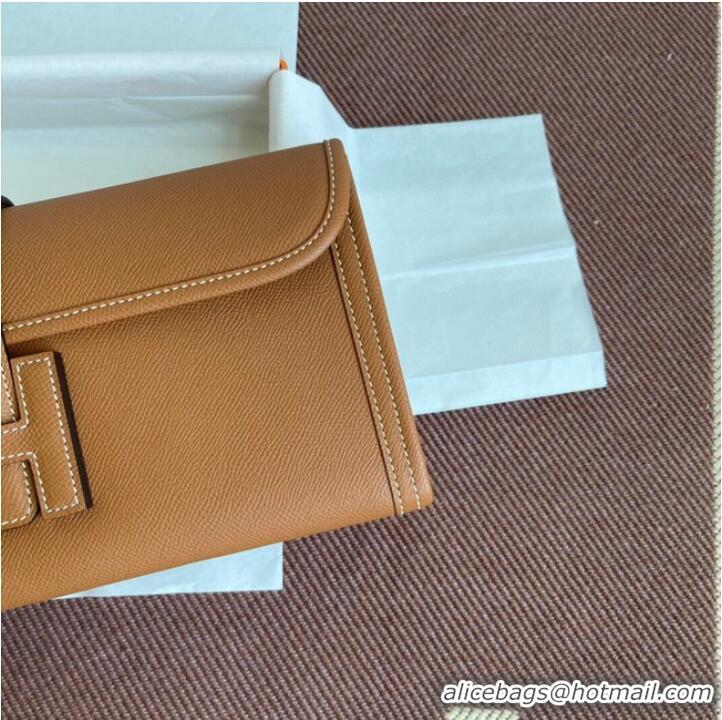 Unique Discount Hermes Original Espom Leather Clutch 37088 brown