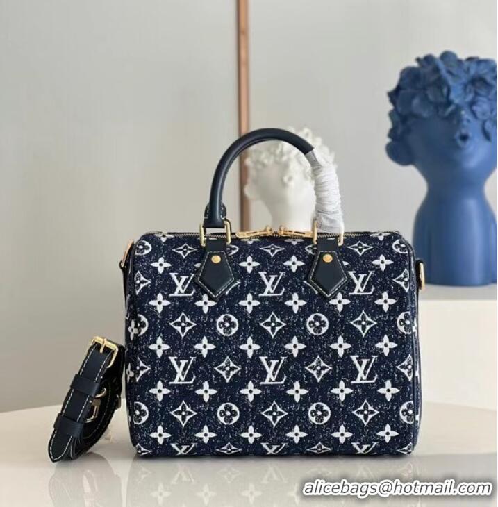 Buy Discount Louis Vuitton Monogram denim M59609 Navy Blue