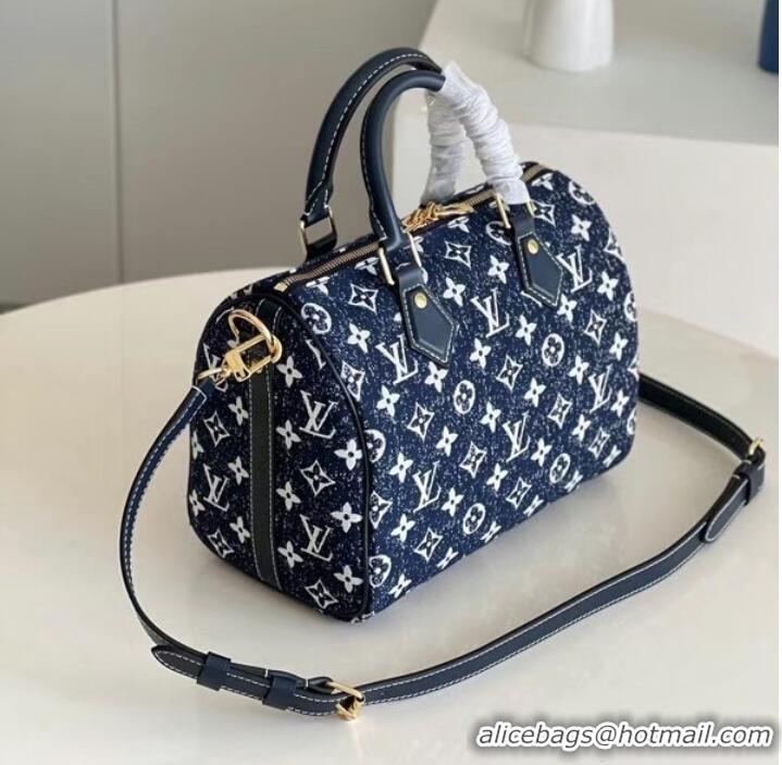 Buy Discount Louis Vuitton Monogram denim M59609 Navy Blue