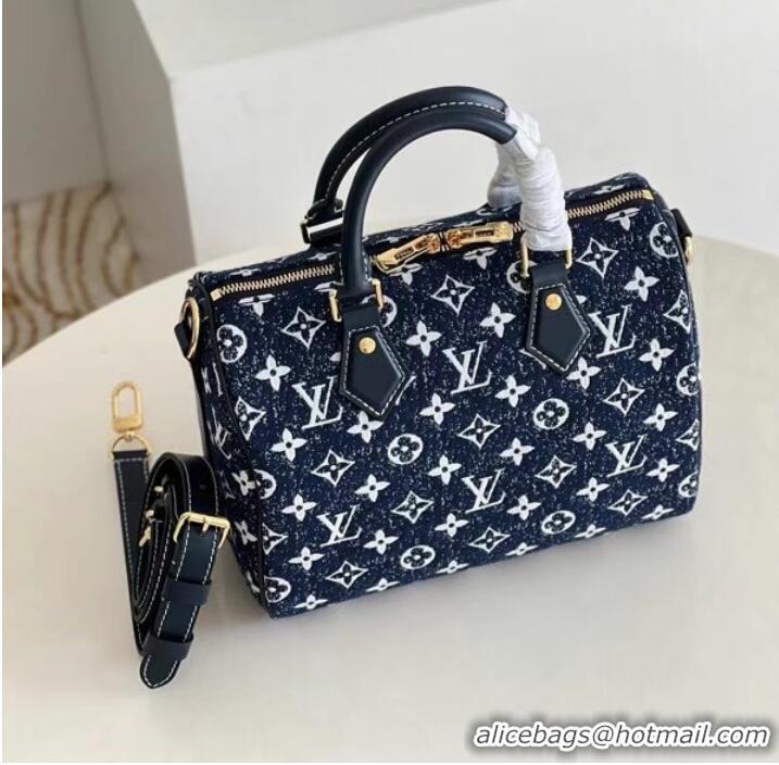 Buy Discount Louis Vuitton Monogram denim M59609 Navy Blue