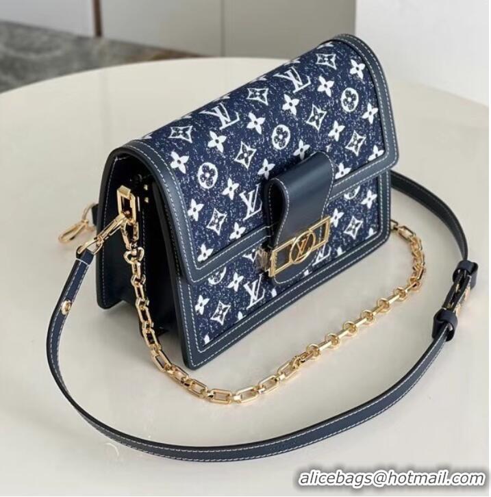 Well Crafted Louis Vuitton Monogram denim DAUPHINE MM M59483 Navy Blue