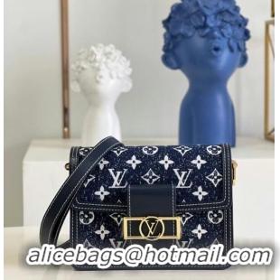 Famous Brand Louis Vuitton DAUPHINE PM M59480 Navy Blue