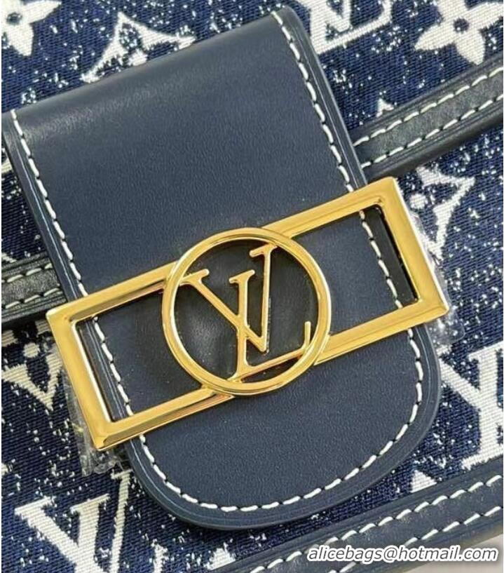 Famous Brand Louis Vuitton DAUPHINE PM M59480 Navy Blue