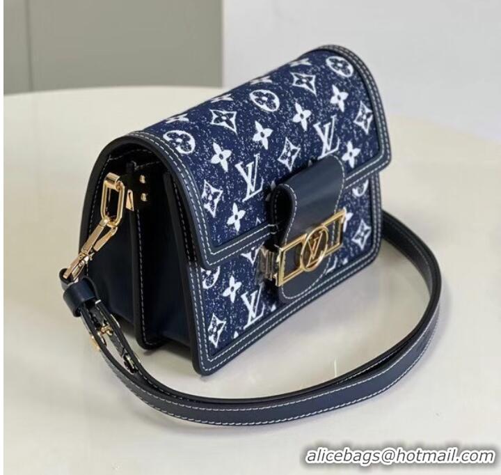 Famous Brand Louis Vuitton DAUPHINE PM M59480 Navy Blue