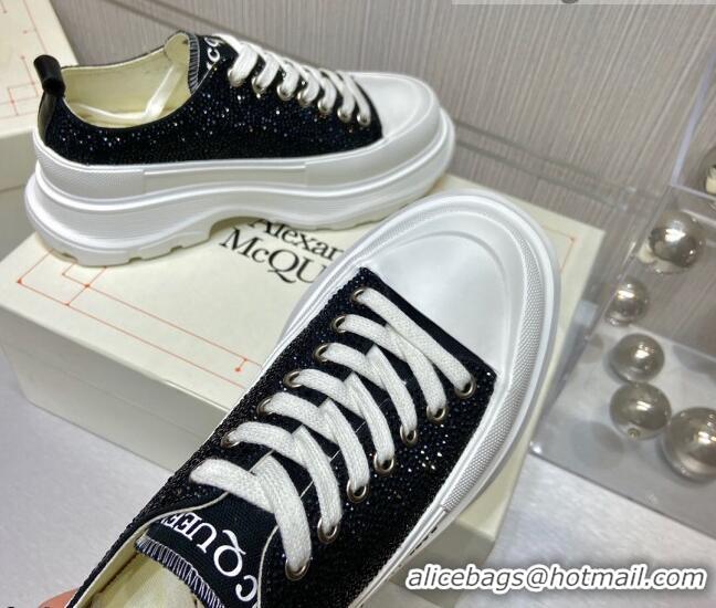 Discount Alexander Mcqueen x Converse Crystal Canvas Sneakers Black 111835