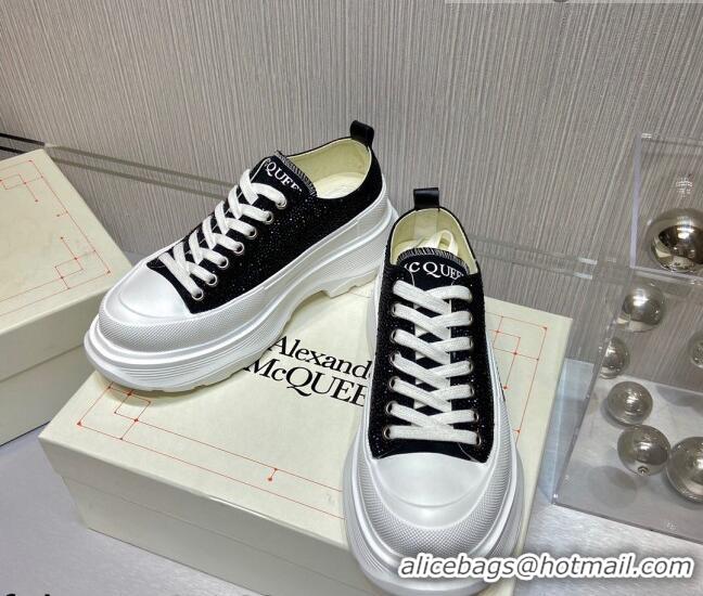 Discount Alexander Mcqueen x Converse Crystal Canvas Sneakers Black 111835