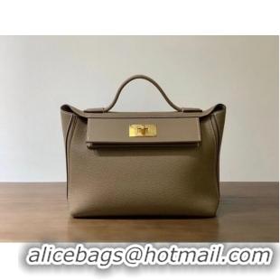 Buy Discount Hermes Kelly Original togo Leather Tote Bag H2424 gray