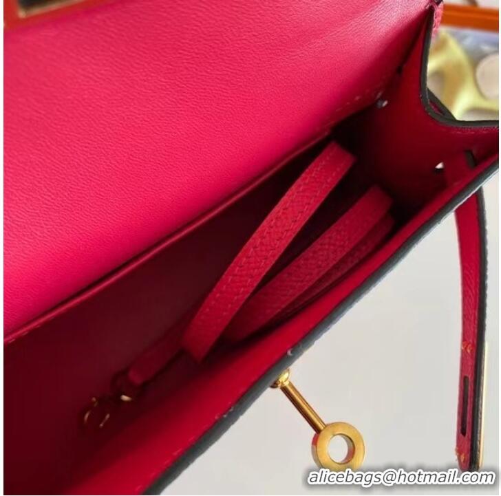 Low Cost Hermes Kelly 19cm Shoulder Bags Epsom Leather KL19 Gold hardware rose