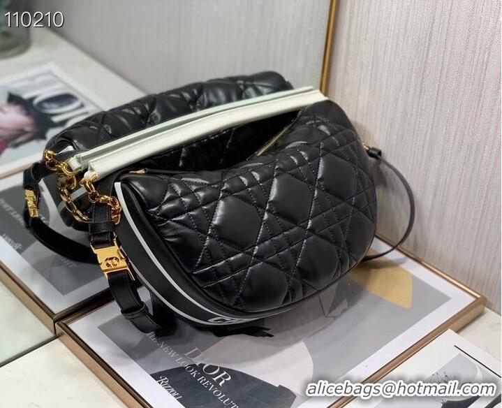 Buy Cheapest DIOR Shoulder Bag Cannage Lambskin C0616 black