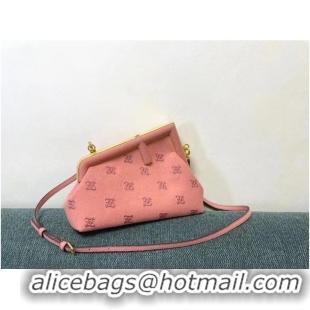 Promotional FENDI FIRST SMALL flannel bag with embroidery 8BP129A PINK