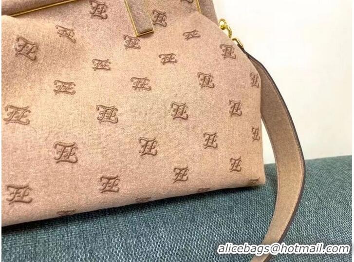 Market Sells FENDI FIRST MEDIUM flannel bag with embroidery 8BP127A Beige