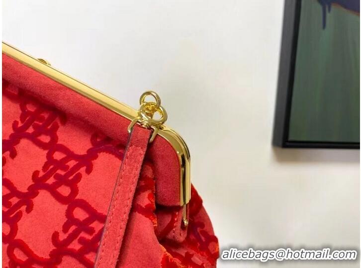 Spot Bulk FENDI FIRST small suede bag 8BP129A red