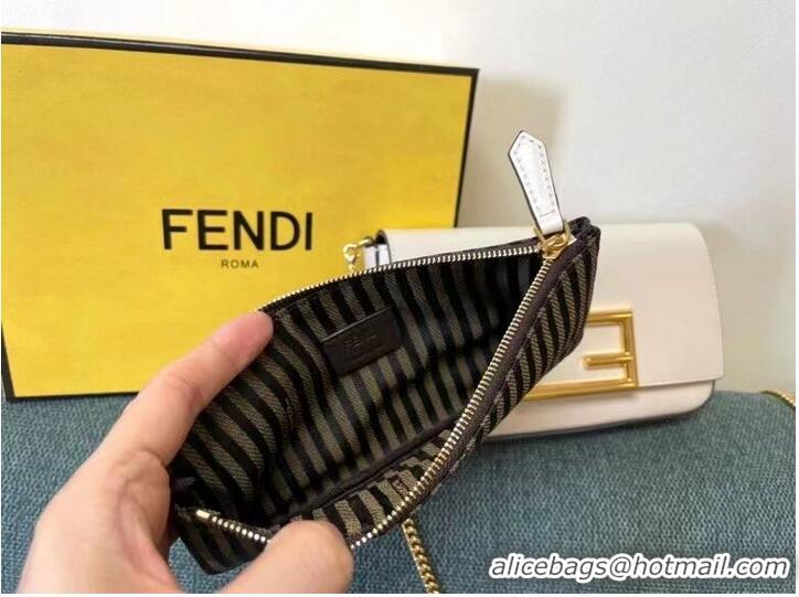 Promotional FENDI WALLET ON CHAIN WITH POUCHES leather mini-bag 8BS032 white