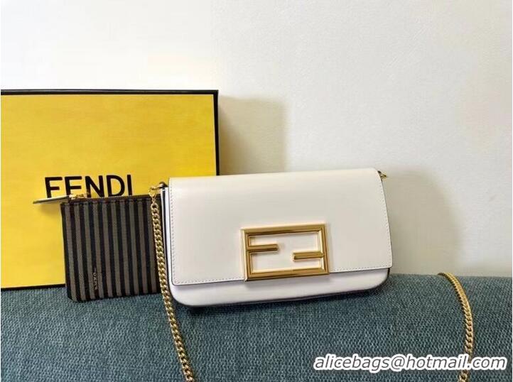 Promotional FENDI WALLET ON CHAIN WITH POUCHES leather mini-bag 8BS032 white