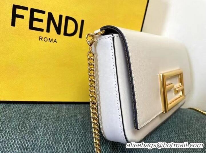 Promotional FENDI WALLET ON CHAIN WITH POUCHES leather mini-bag 8BS032 white