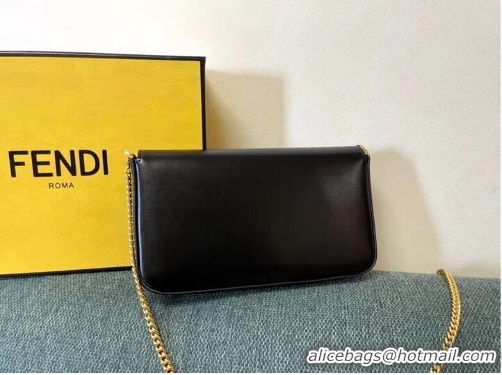 Well Crafted FENDI WALLET ON CHAIN WITH POUCHES leather mini-bag 8BS032 black