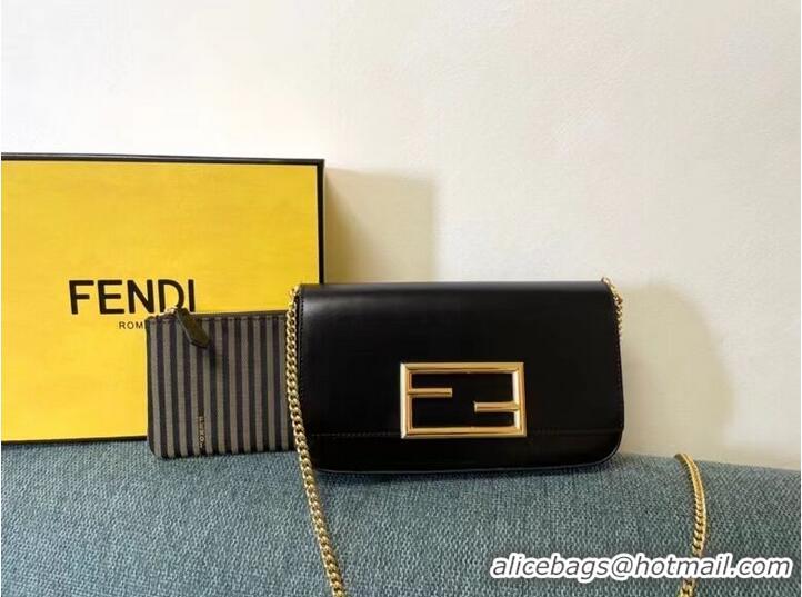 Well Crafted FENDI WALLET ON CHAIN WITH POUCHES leather mini-bag 8BS032 black