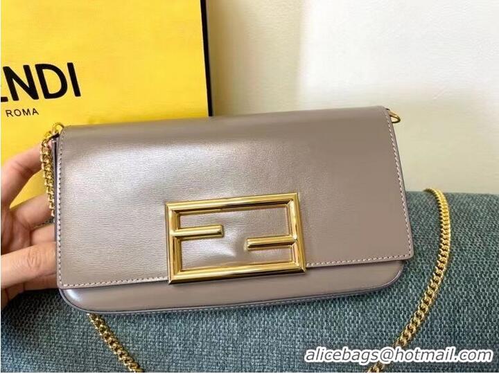 Well Crafted FENDI WALLET ON CHAIN WITH POUCHES leather mini-bag 8BS032 gray