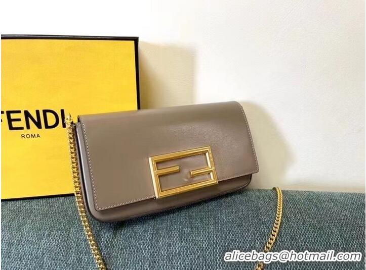 Well Crafted FENDI WALLET ON CHAIN WITH POUCHES leather mini-bag 8BS032 gray