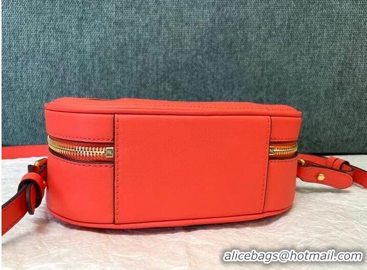 Super Quality FENDI MINI CAMERA CASE leather and suede mini-bag 8BS058AH red