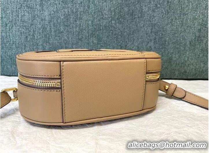 Good Price FENDI MINI CAMERA CASE leather and suede mini-bag 8BS058AH Beige