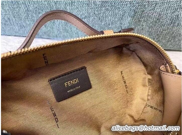 Good Price FENDI MINI CAMERA CASE leather and suede mini-bag 8BS058AH Beige