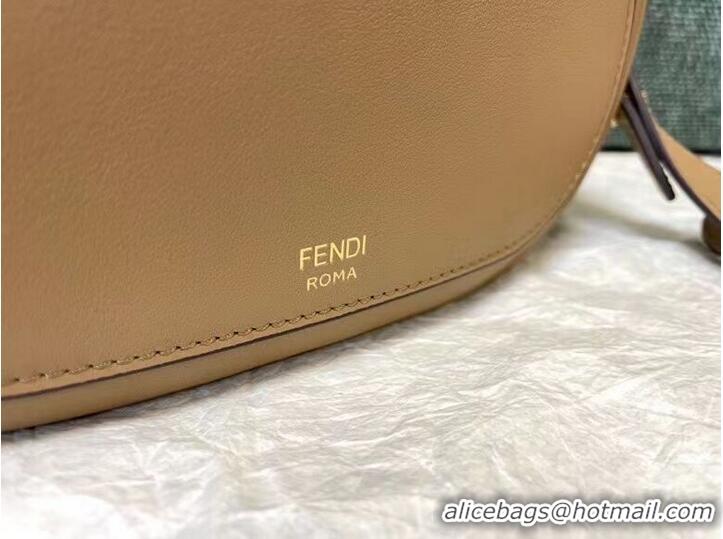 Good Price FENDI MINI CAMERA CASE leather and suede mini-bag 8BS058AH Beige