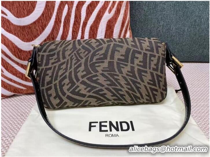 Famous Brand FENDI BAGUETTE fabric bag FM0871 Brown