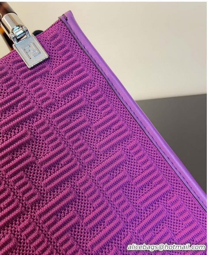 Well Crafted FENDI MINI SUNSHINE SHOPPER FF fabric mini-bag 8BS051AG Purple