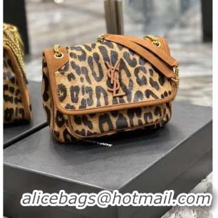 Classic Specials Yves Saint Laurent SMALL NIKI SMALL IN Leopard hair Y653151 BROWN