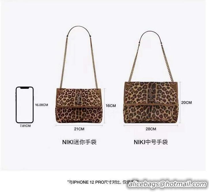 Classic Specials Yves Saint Laurent SMALL NIKI SMALL IN Leopard hair Y653151 BROWN