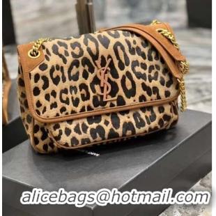 Cheapest YSL NIKI MEDIUM IN Leopard hair Y533158 BROWN