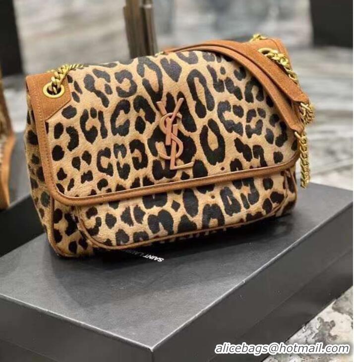 Cheapest YSL NIKI MEDIUM IN Leopard hair Y533158 BROWN