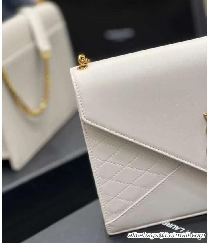 Grade Quality YSL GABY CHAIN BAG IN VINTAGE LAMBSKIN 668864 white