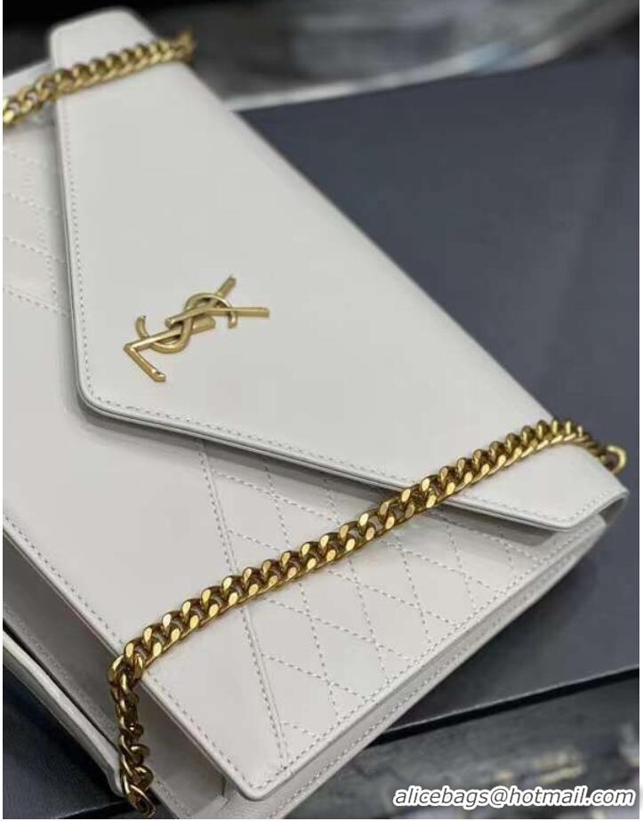 Grade Quality YSL GABY CHAIN BAG IN VINTAGE LAMBSKIN 668864 white