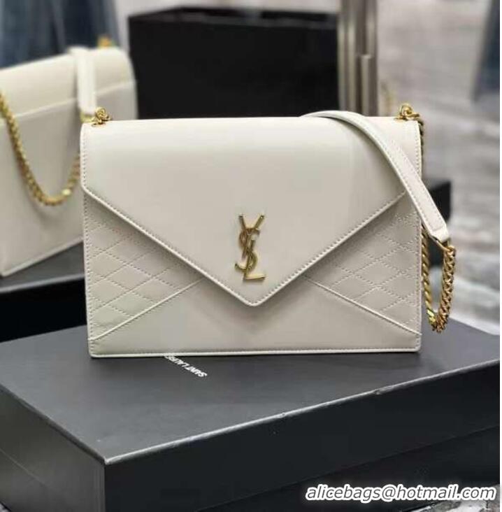 Grade Quality YSL GABY CHAIN BAG IN VINTAGE LAMBSKIN 668864 white