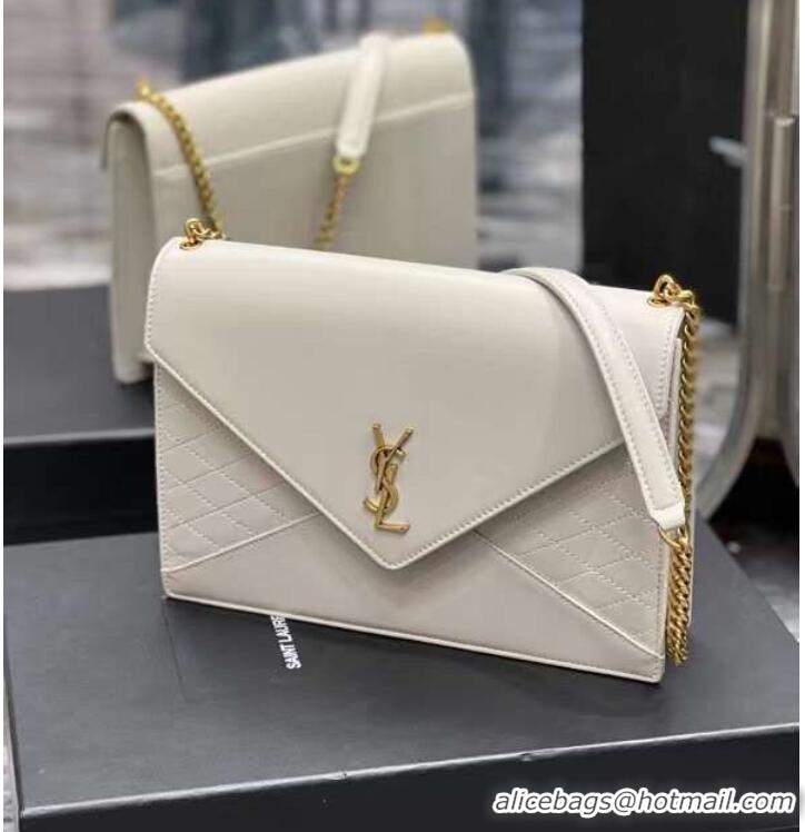 Grade Quality YSL GABY CHAIN BAG IN VINTAGE LAMBSKIN 668864 white