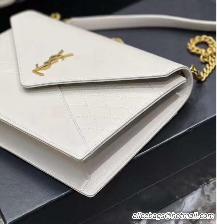 Grade Quality YSL GABY CHAIN BAG IN VINTAGE LAMBSKIN 668864 white