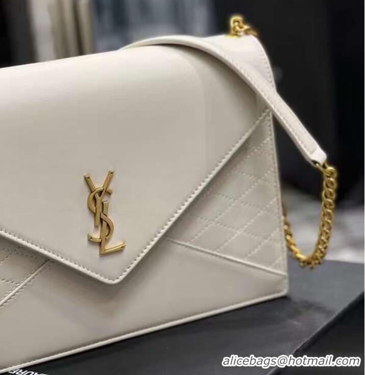 Grade Quality YSL GABY CHAIN BAG IN VINTAGE LAMBSKIN 668864 white