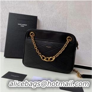 Famous Brand YSL LE MAILLON SMALL CHAIN BAG IN QUILTED LAMBSKIN 6693081 black