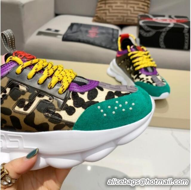 Good Product Versace Animal Print Sneakers 012687 Green