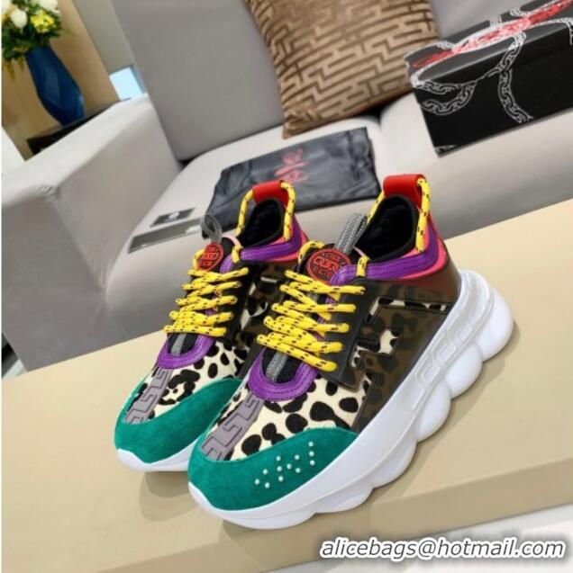 Good Product Versace Animal Print Sneakers 012687 Green