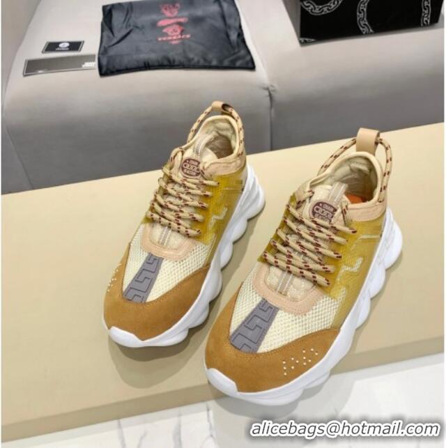 Best Design Versace Print Sneakers 012689 Beige/Brown