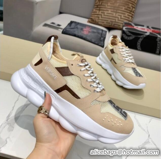 Good Quality Versace Mesh Sneakers 012693 Beige