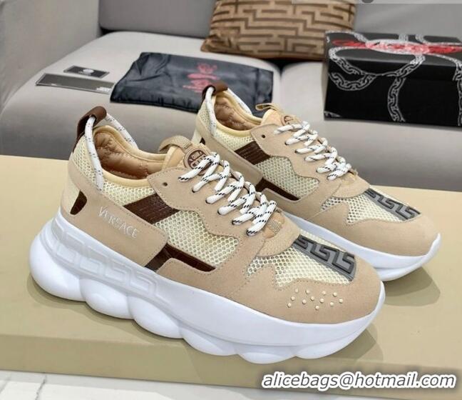 Good Quality Versace Mesh Sneakers 012693 Beige