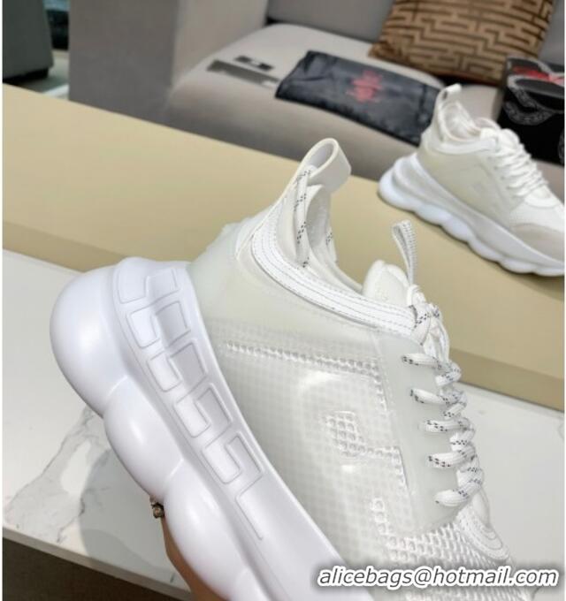 Custom Versace Mesh Sneakers White 012695